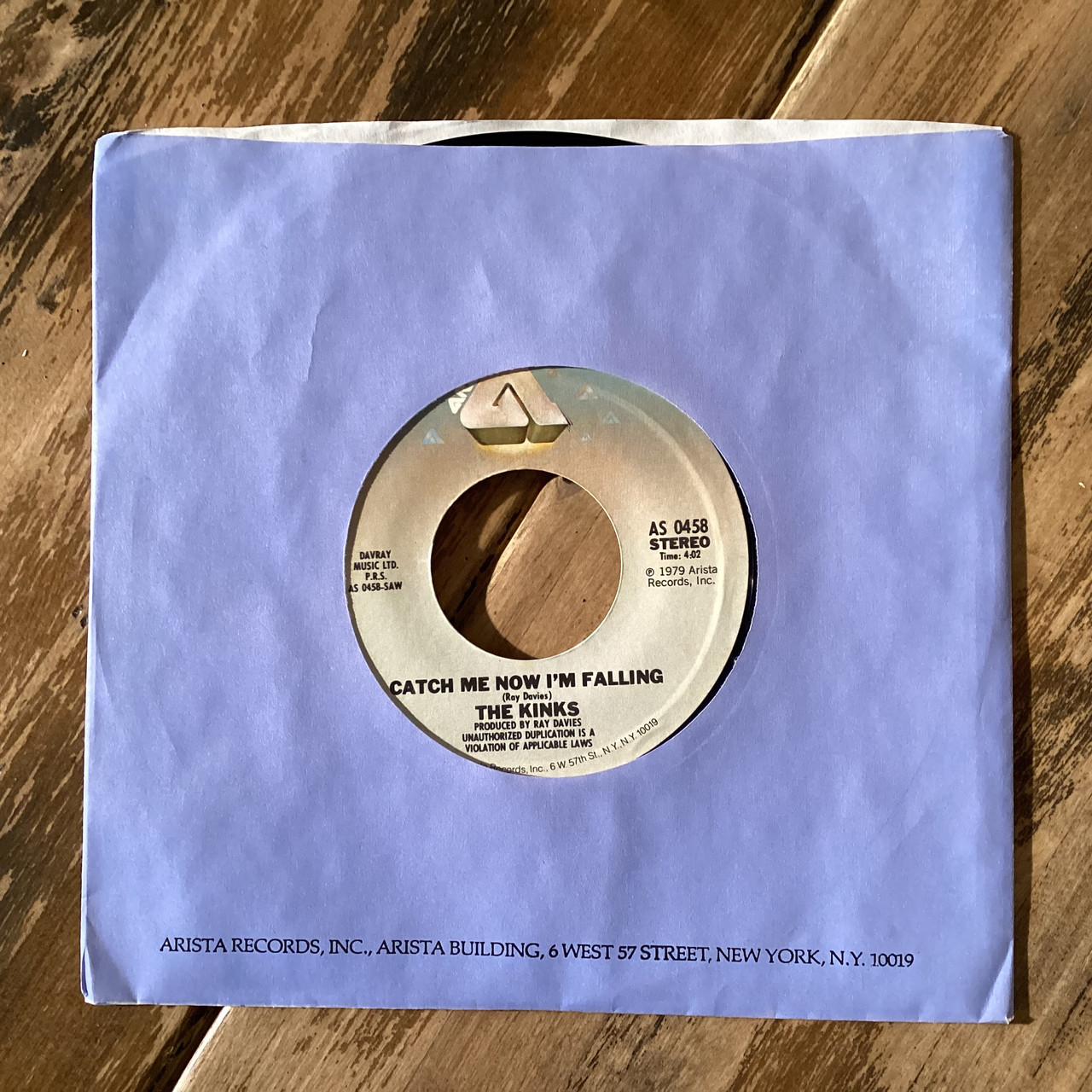 7" single - The Kinks - Catch Me Now I'm Falling - 45 rpm vinyl record
