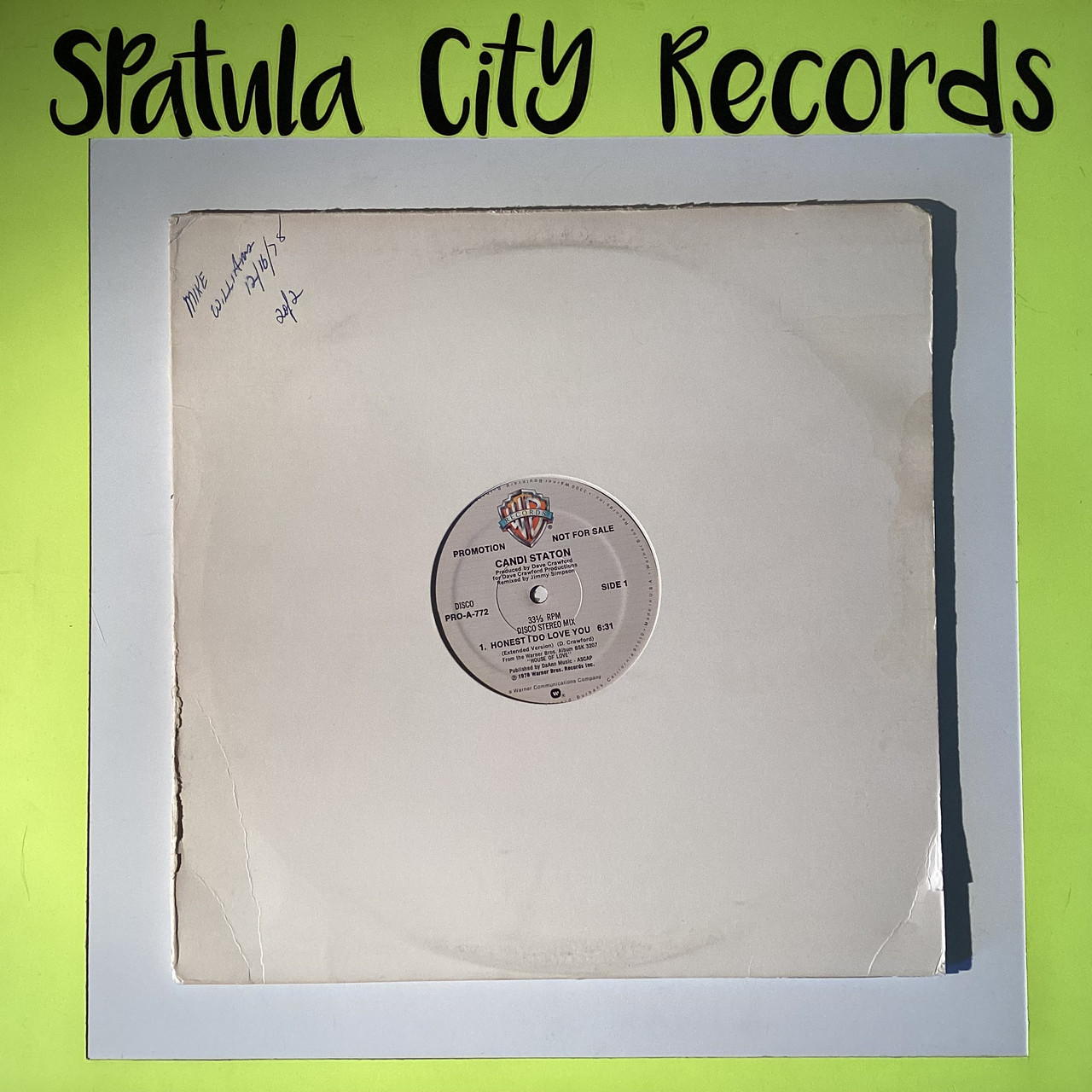 Candi Staton - Honest I Do Love You - WLP PROMO - 12" single - vinyl record LP
