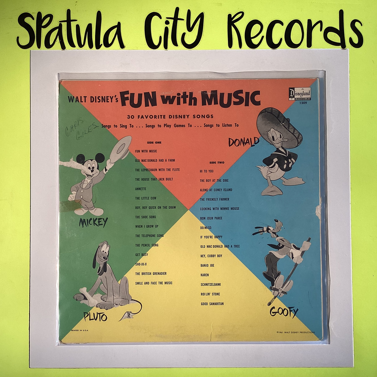 Walt Disney's Fun With Music - soundtrack - vinyl record LP