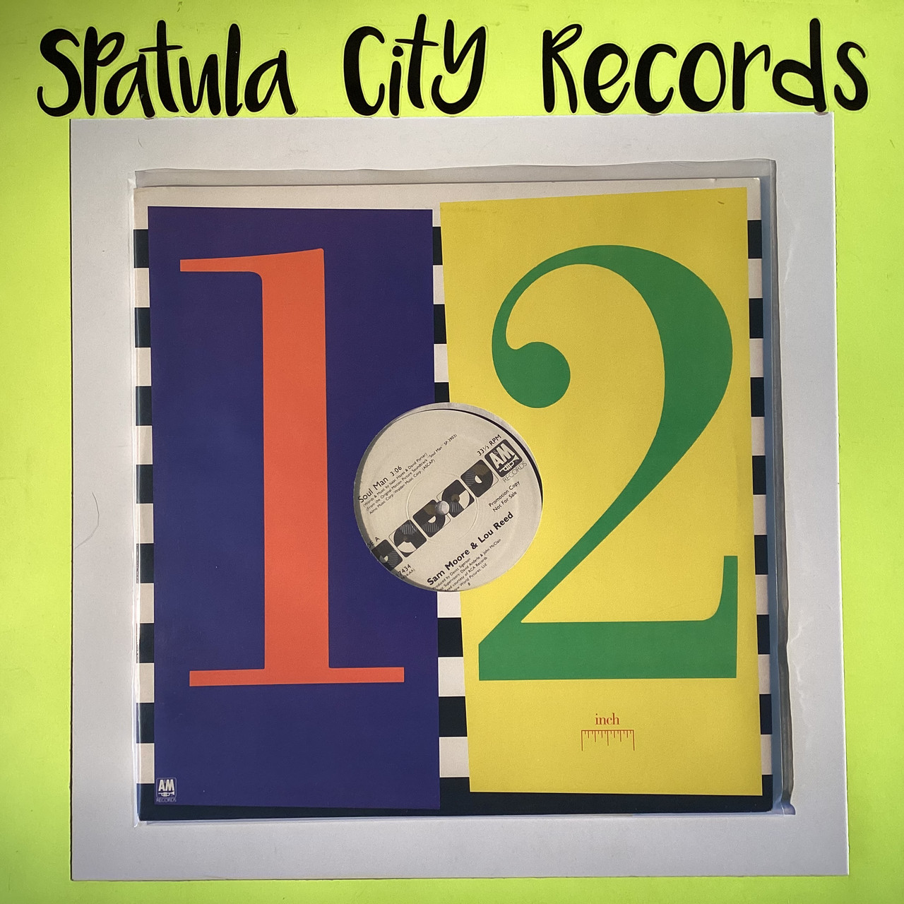 Sam Moore and Lou Reed - Soul Man - WLP PROMO - 12" single - vinyl record LP