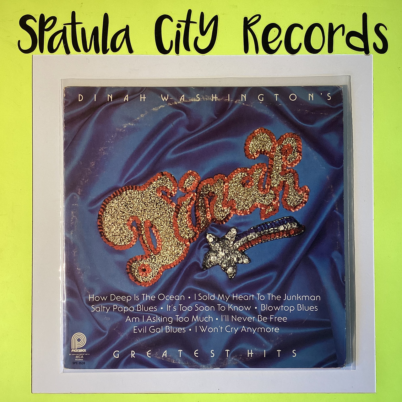 Dinah Washington - Dinah Washington's Greatest Hits Volume 1 - vinyl record album LP