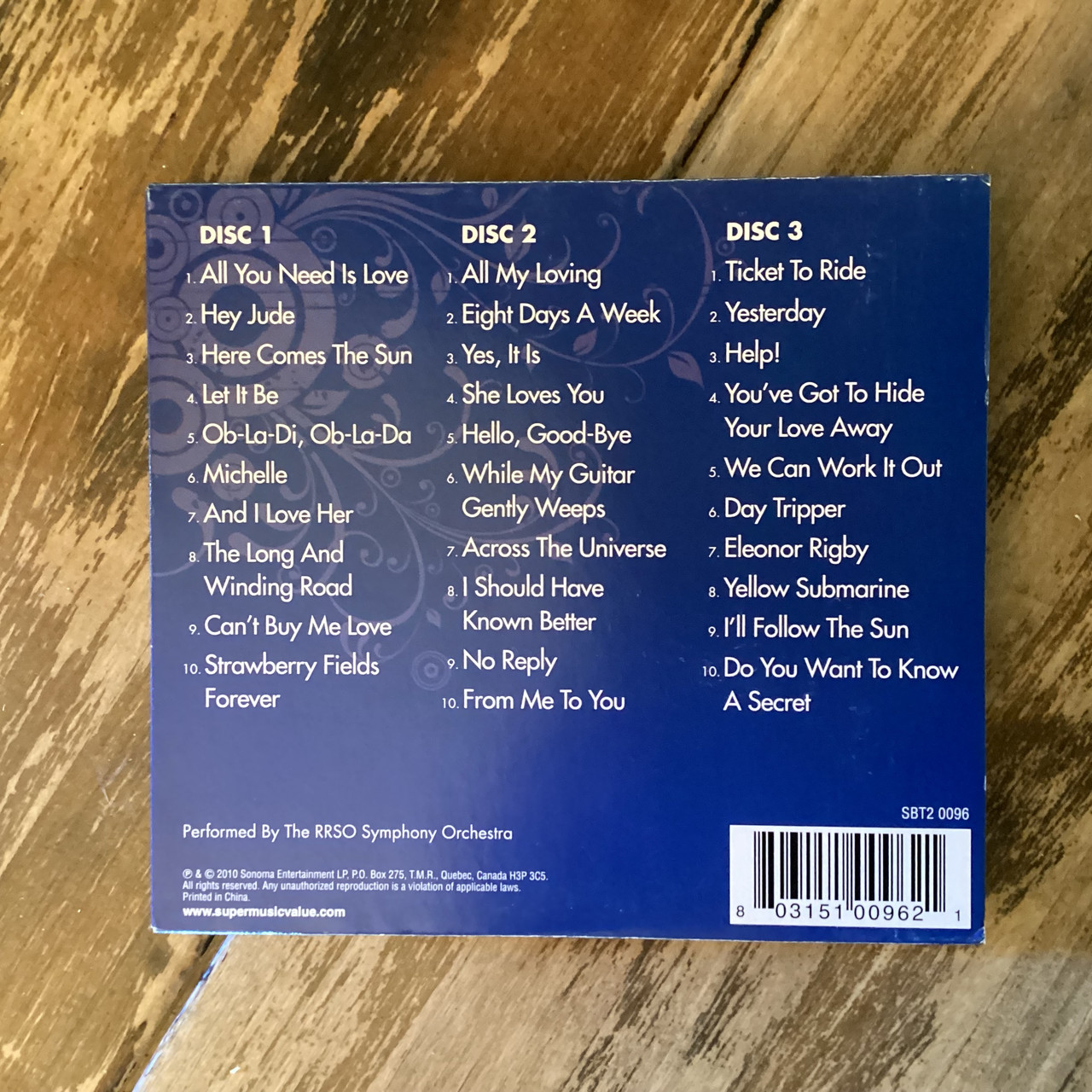 CD COMPACT DISC -  The RRSO Symphoney Orchestra - Best of The Beatles Songbook - TRIPLE COMPACT DISC CD COMPACT DISC -  The RRSO Symphoney Orchestra - Best of The Beatles Songbook - TRIPLE COMPACT DISC