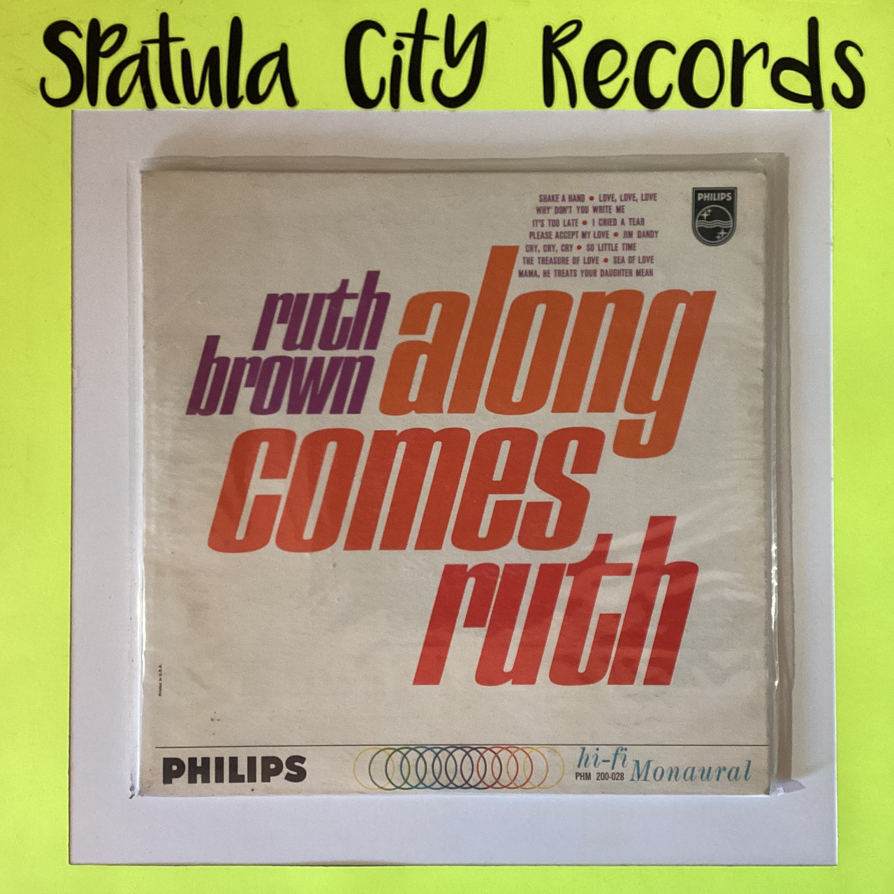 Ruth Brown - Along Comes Ruth - MONO - vinyl record album  LP