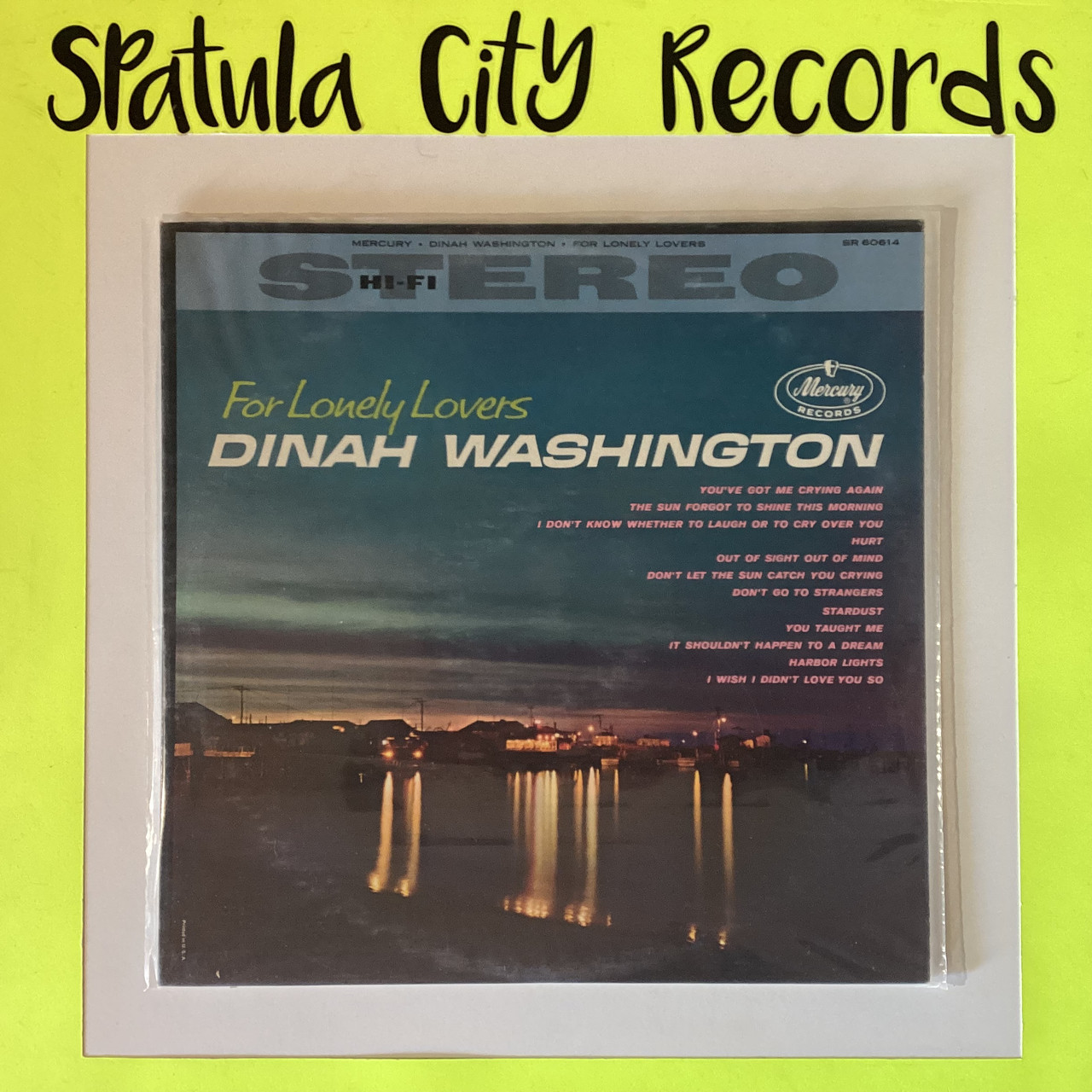 Dinah Washington – For Lonely Lovers - vinyl record LP