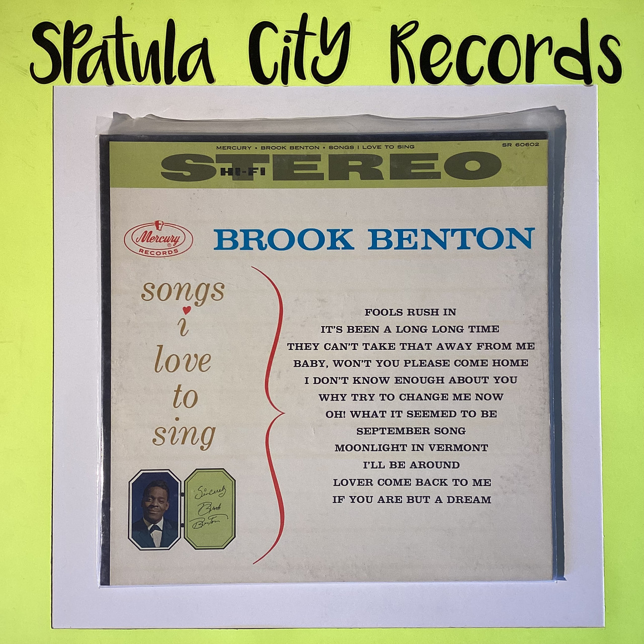 Brook Benton – Songs I Love To Sing - vinyl record album LP