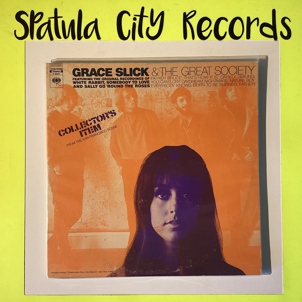 Grace Slick & The Great Society – Collector's Item From The San Francisco Scene - double vinyl record album LP