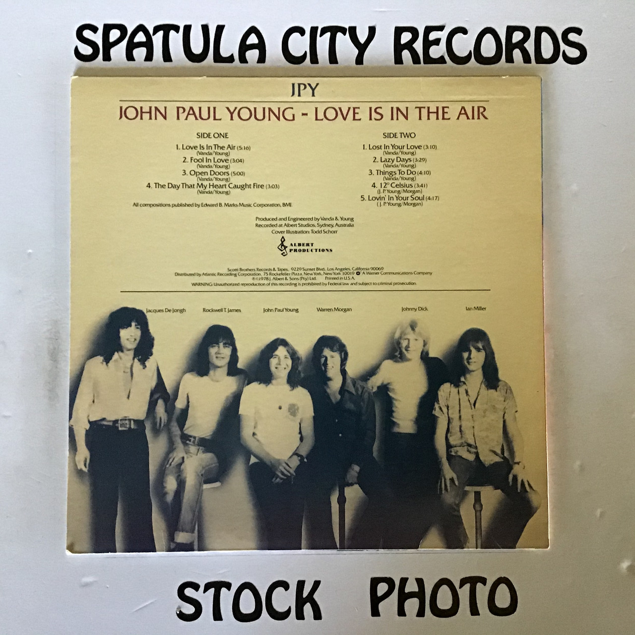 John Paul Young - Love is in the Air - promo copy -  Vinyl Record LP