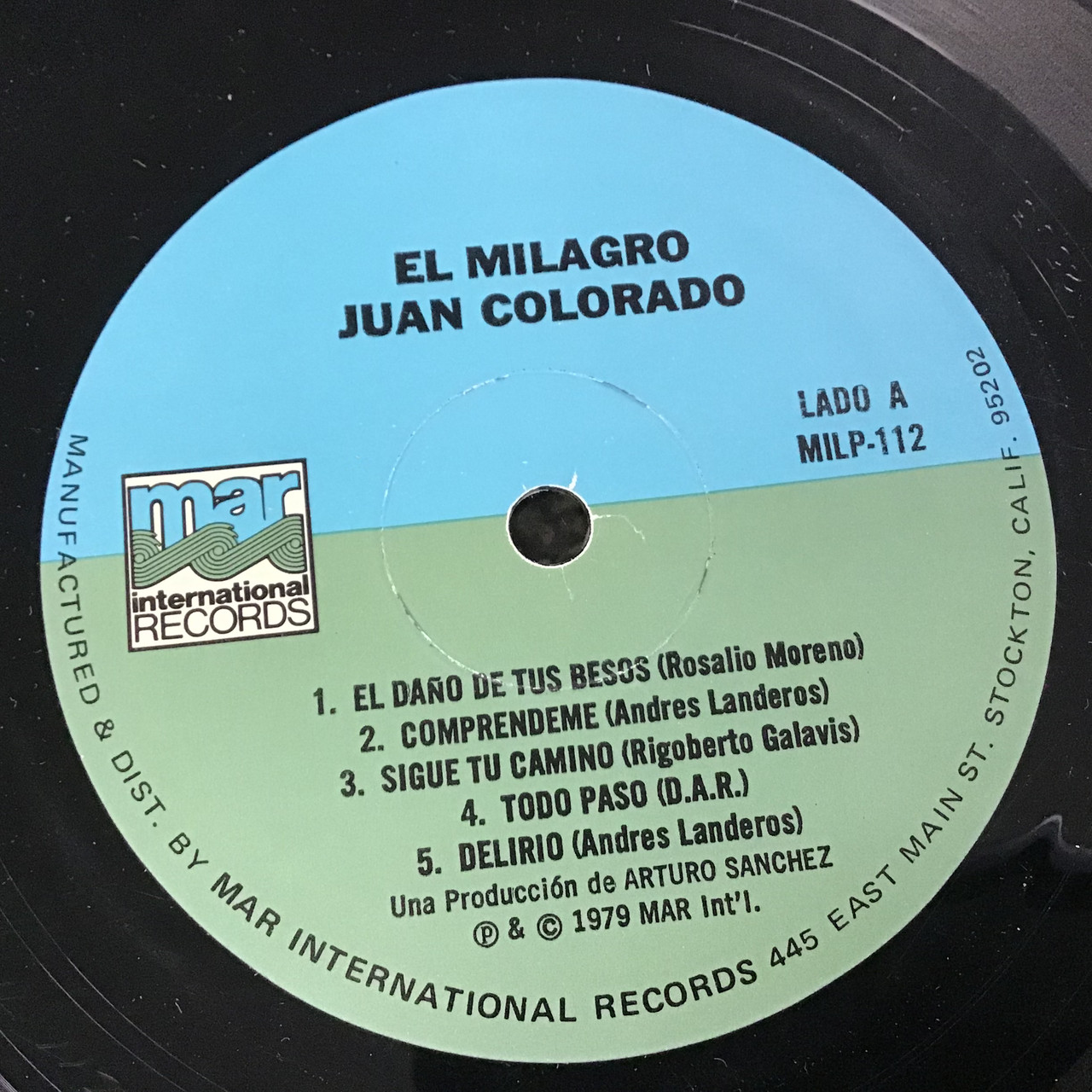 Juan Colorado - El Milagro Vinyl record LP