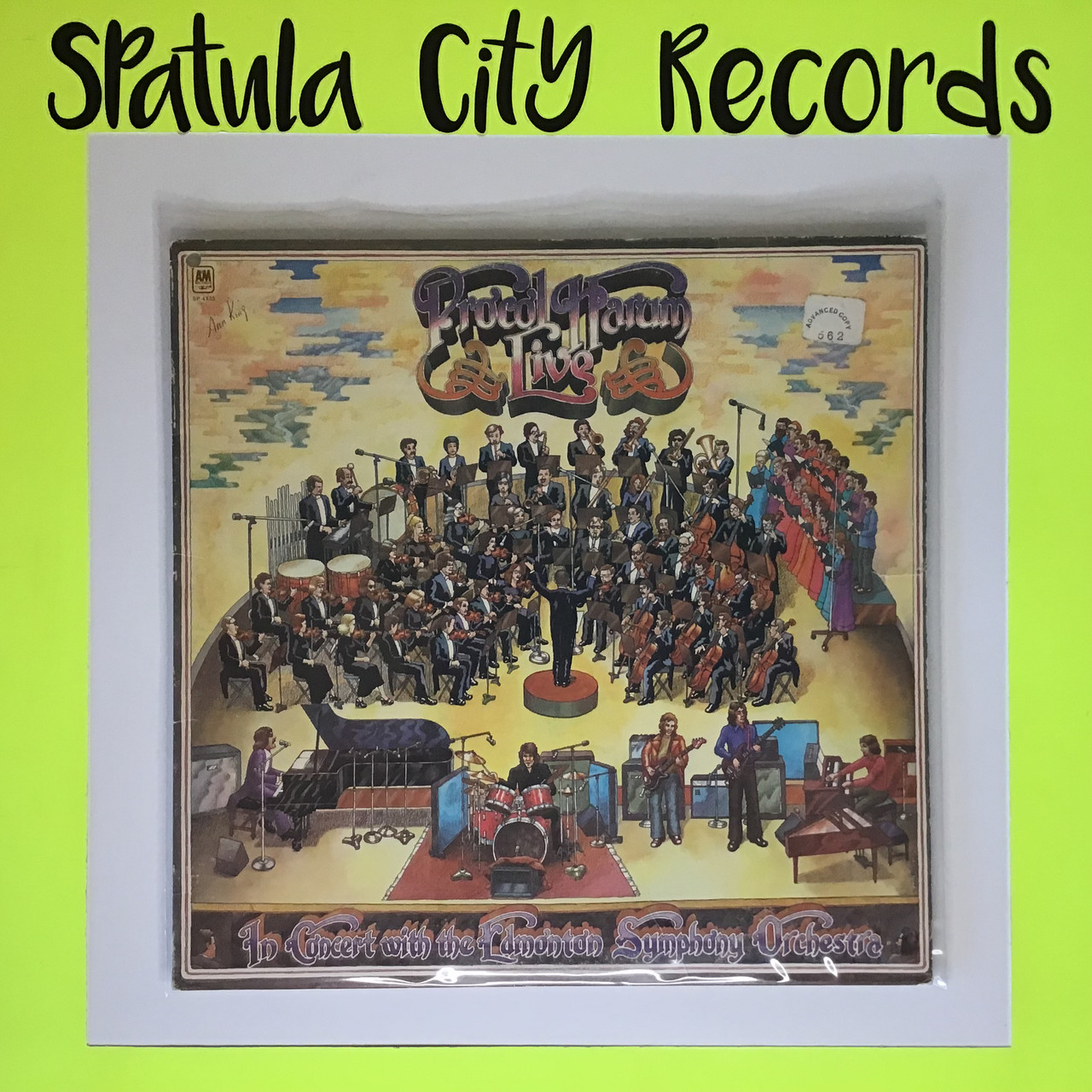 Procol Harum - Live In Concert with the Edmonton Symphony Orchestra - WLP PROMO - vinyl record album LP