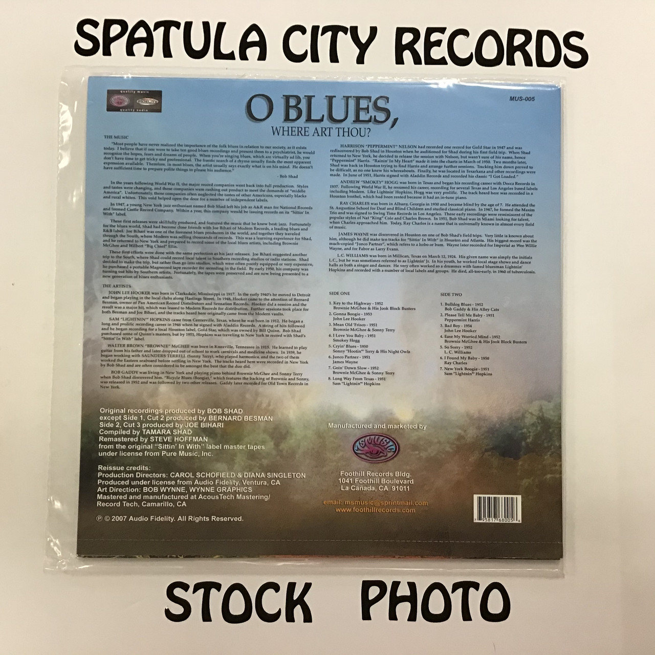 O blues, where art thou - compilation - john lee hooker, lightning hopkins,  Sonny Terry - SEALED - compilation - vinyl record album LP