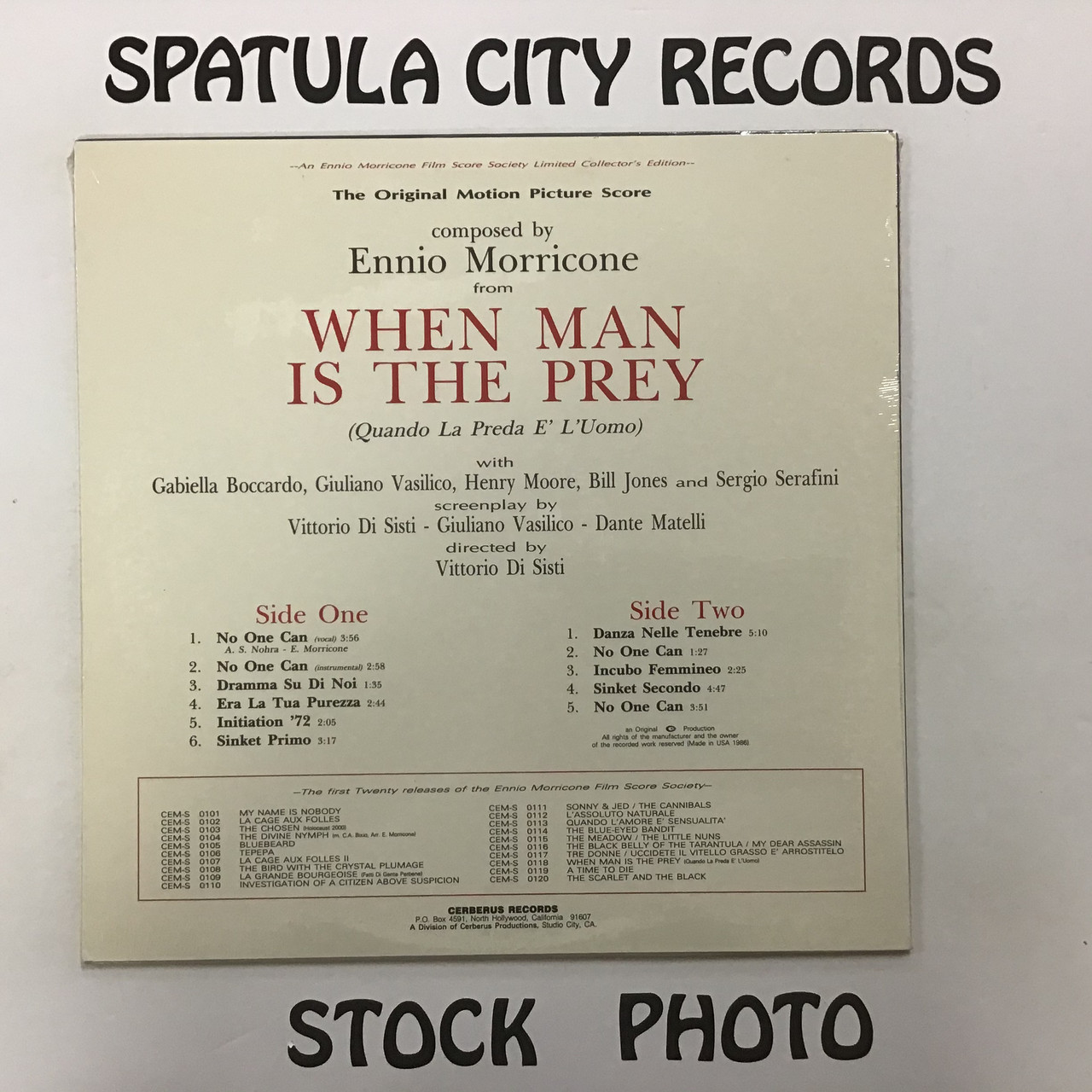 Ennio Morricone - When Man is the Prey - soundtrack - SEALED - vinyl record LP