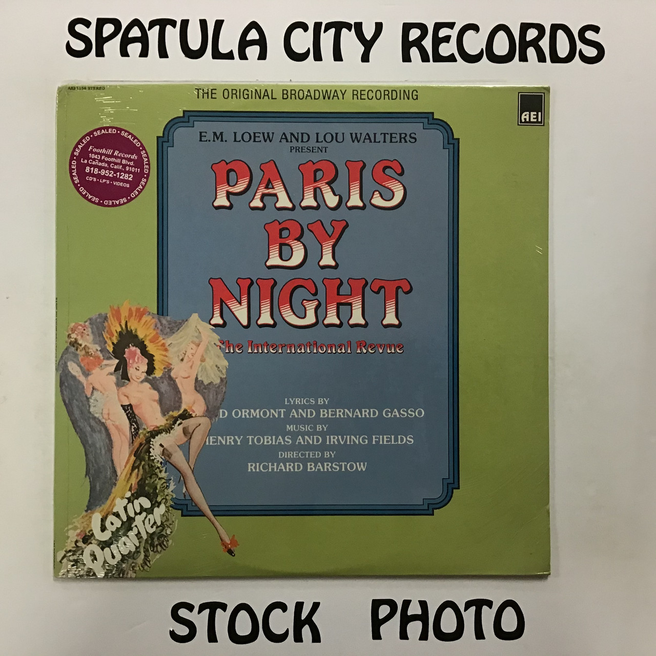 Henry Tobias, Bernard Gasso ‎– Paris By Night - International Revue - Broadway - SEALED - vinyl record album LP