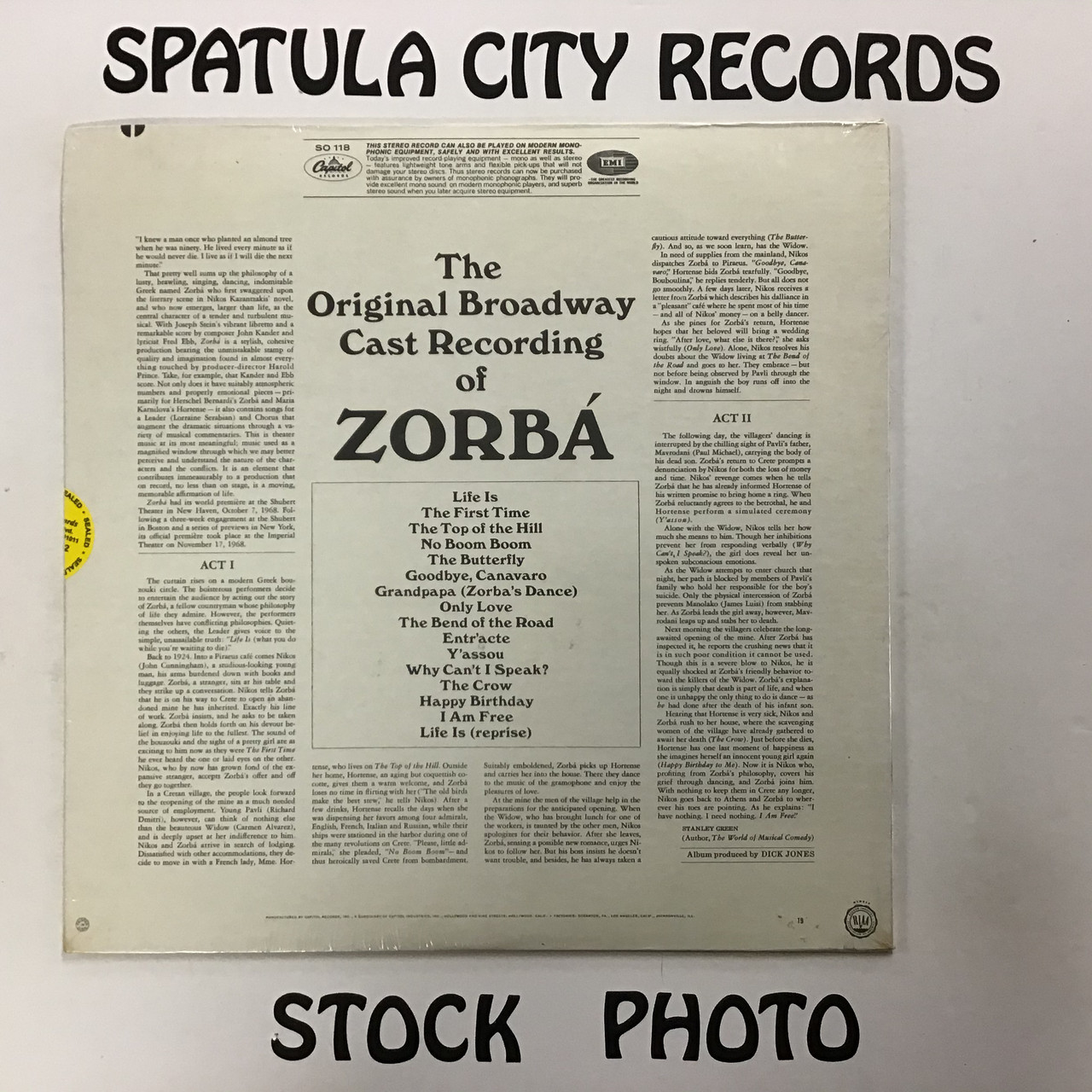 John Kander - Zorba - soundtrack - SEALED - vinyl record LP