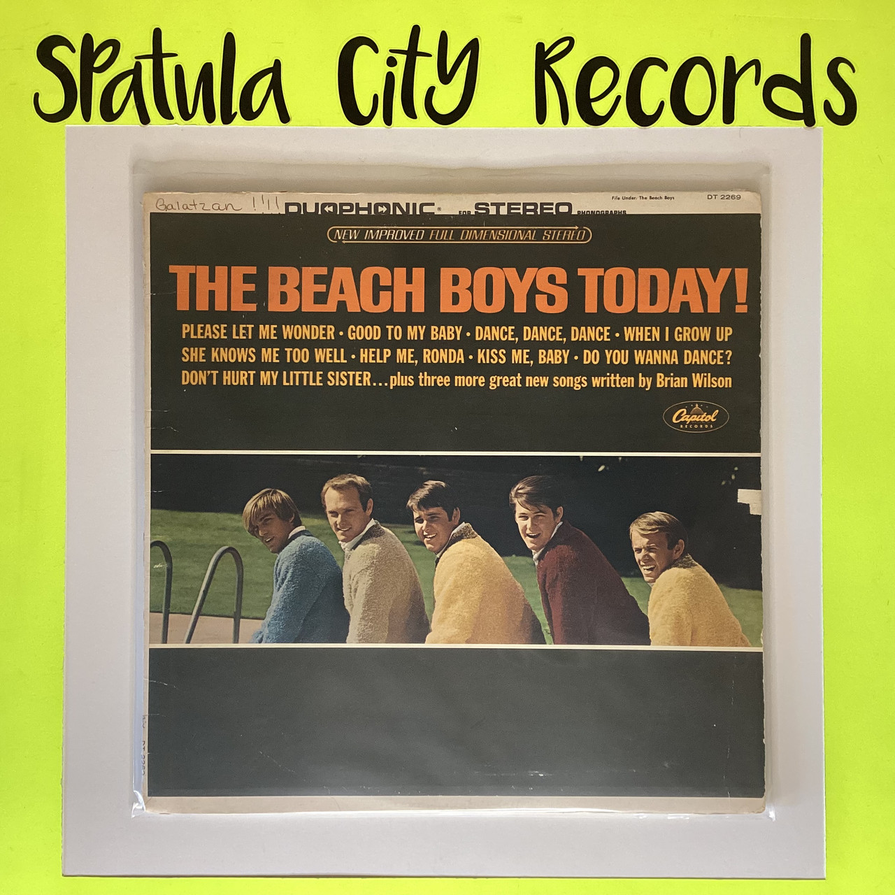 The Beach Boys -The Beach Boys Today! - DUOPHONIC  -vinyl record album LP