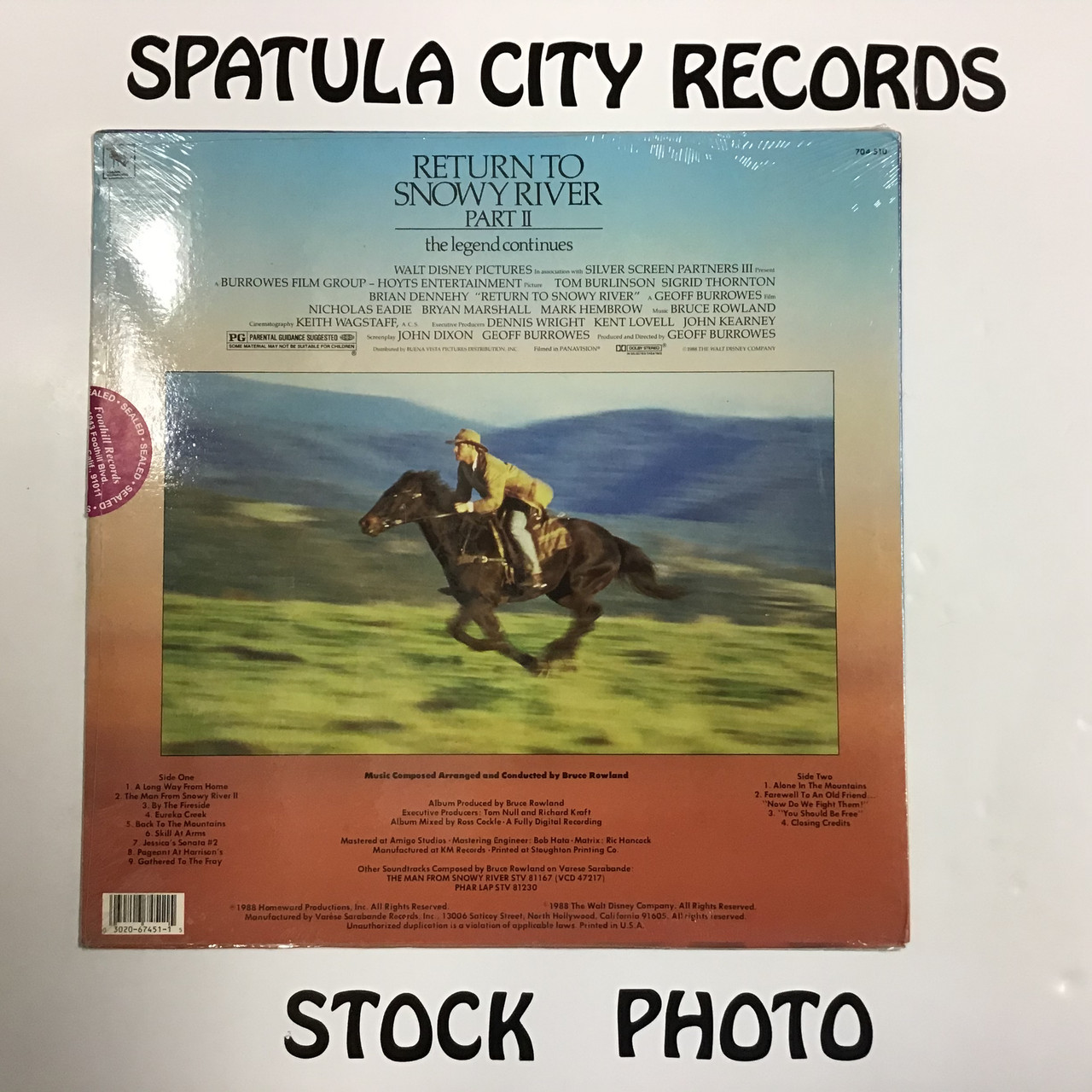 Bruce Rowland - Return to Snowy River Part II - Soundtrack - SEALED - vinyl record LP