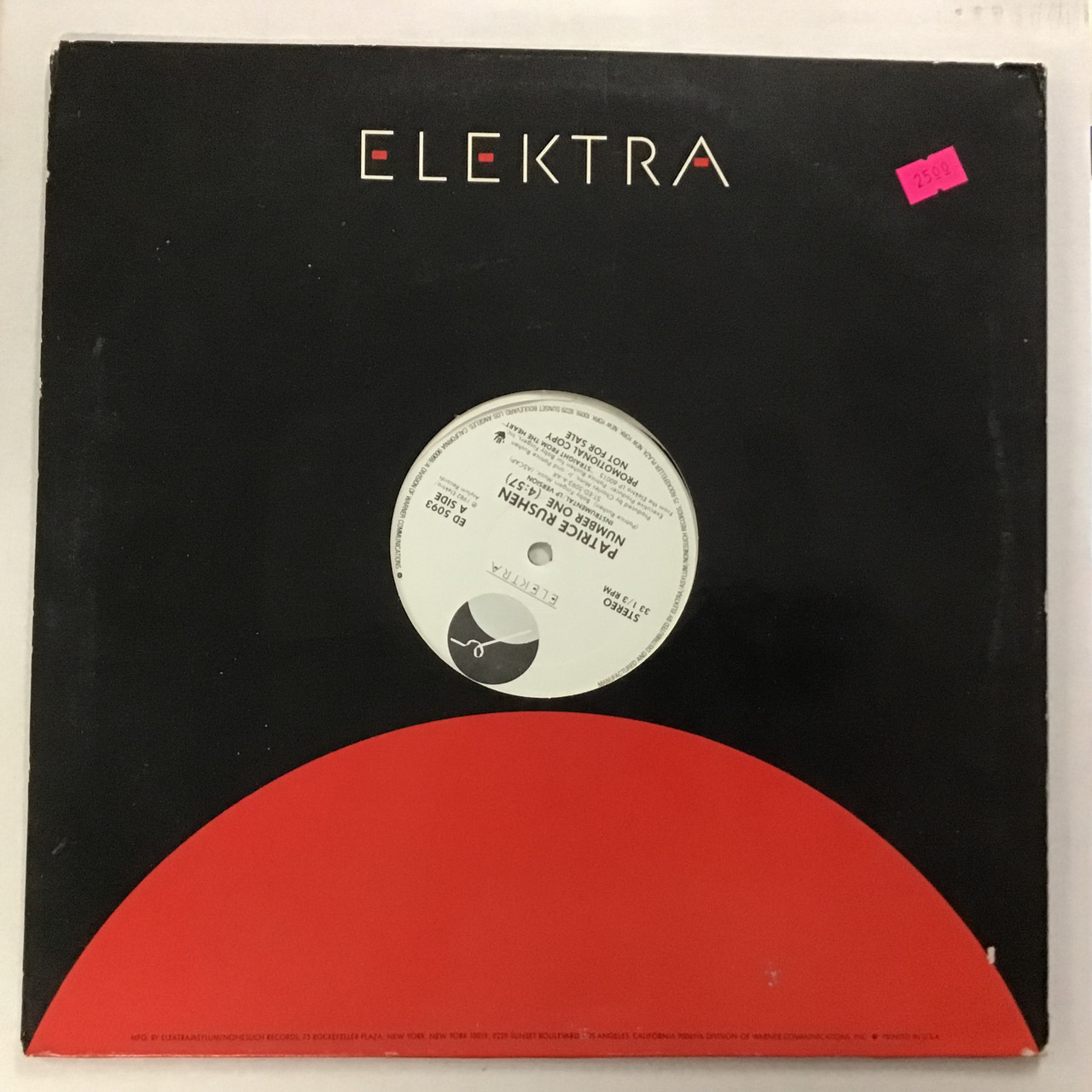 Patrice Rushen - Number One - 12” single (WLP) Vinyl record