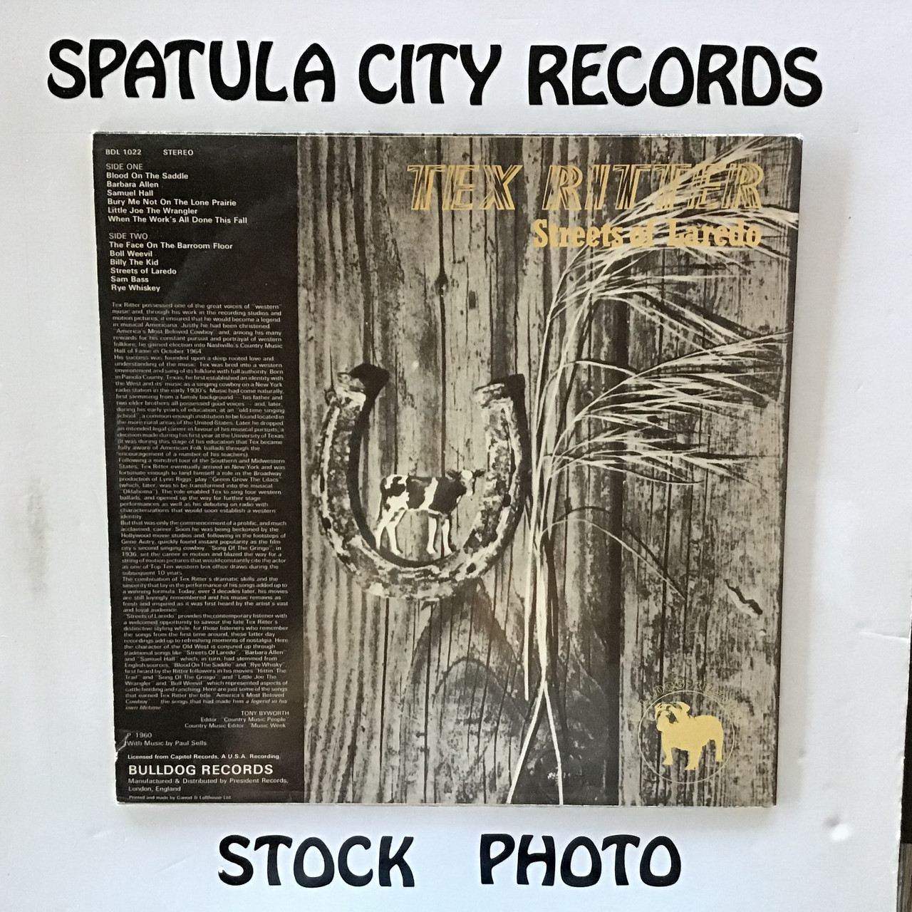 Tex Ritter - Streets of Laredo - IMPORT - vinyl record LP