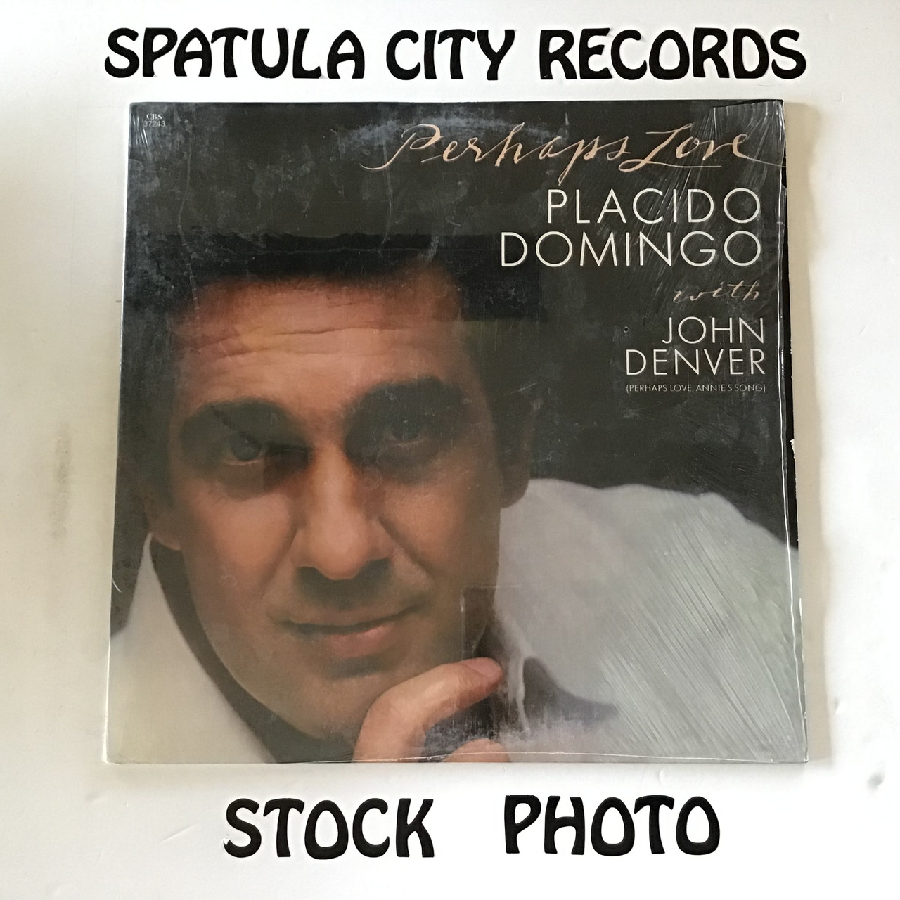 Placido Domingo with John Denver - Perhaps Love - vinyl record LP