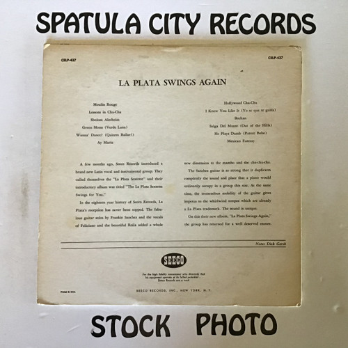 La Plata Sextette ‎– La Plata Swings Again - vinyl record album LP