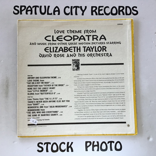 David Rose and His Orchestra - Love Theme from Cleopatra and Music from Other Great  Motion Pictures starring Elizabeth Taylor - soundtrack - MONO - vinyl record LP