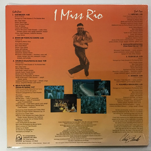 Chalo Eduardo - I Miss Rio - SEALED - vinyl record LP