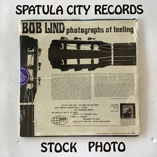 Bob Lind - Photographs of Feeling - SEALED - MONO - vinyl record LP