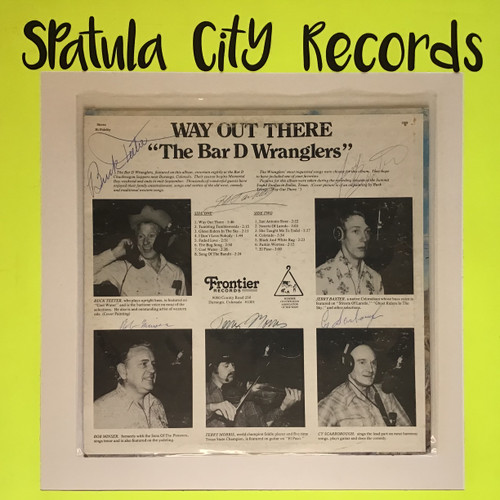 Bar D Wranglers - Way Out There - AUTOGRAPHED - vinyl record album LP