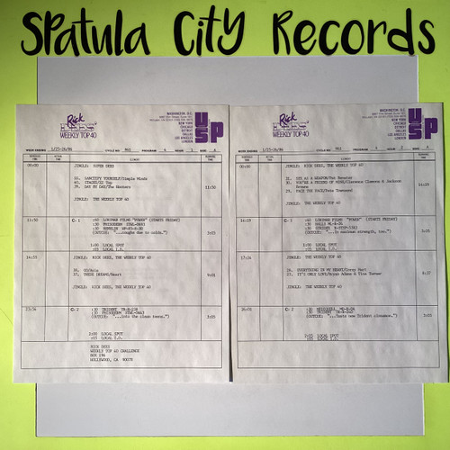 Rick Dees' Weekly Top 40 (Weekend Of January 24, 1986) - compilation - 4 x vinyl record LP