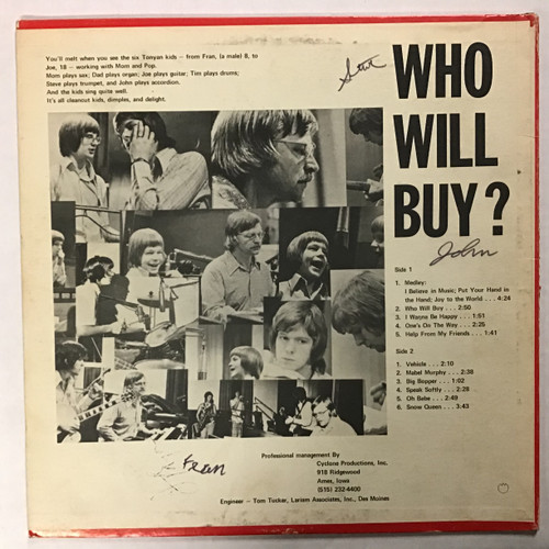 Tonyans - Who Will Buy - vinyl record LP