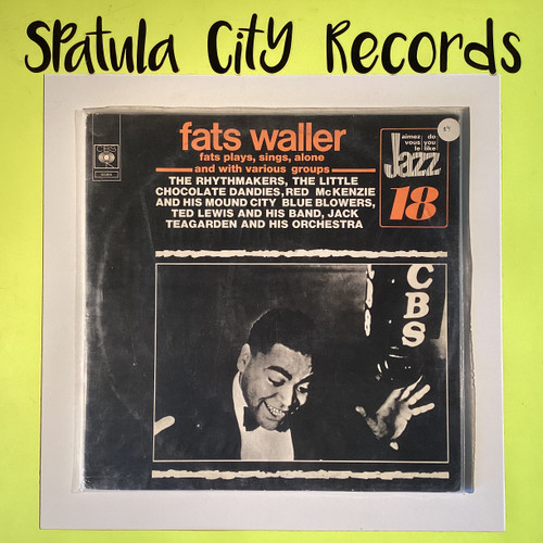 Fats Waller -Fats Plays, Sings, Alone & With Various Groups  - vinyl record album LP
