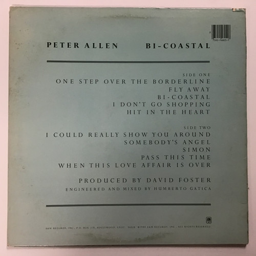 Peter Allen - Bi-Costal - vinyl record LP