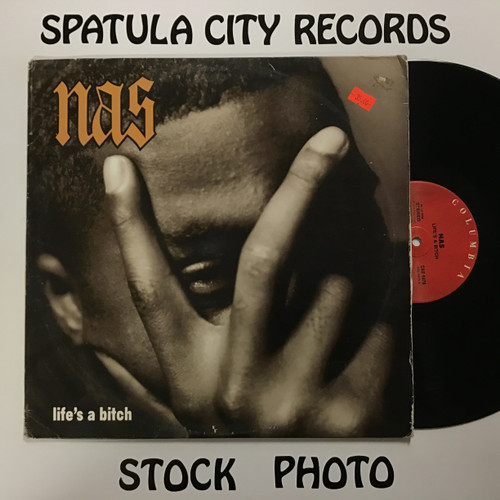 NAS - Life's a Bitch - PROMO - 12"  vinyl record LP