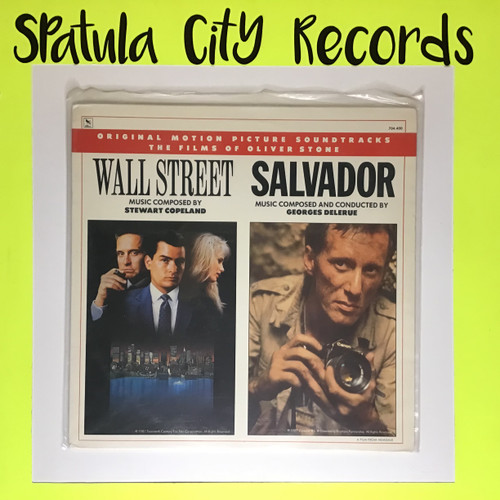 Stewart Copeland and Georges Delerue - Wall Street/Salvador - soundtrack - SEALED - vinyl record album LP