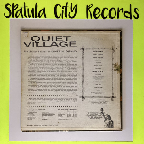 Martin Denny  -  Quiet Village - The Exotic Sounds of Martin Denny - vinyl record LP