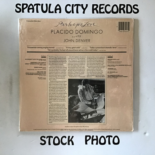Placido Domingo with John Denver - Perhaps Love - vinyl record LP