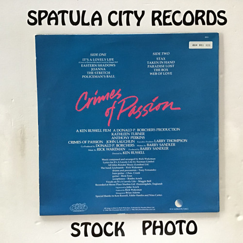 Rick Wakeman - Crimes Of Passion - soundtrack - IMPORT - vinyl record LP