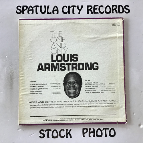 Louis Armstrong - The One and Only - vinyl record LP