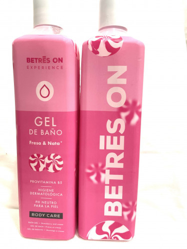 Gel de baño fresa y nata betres 750 mL