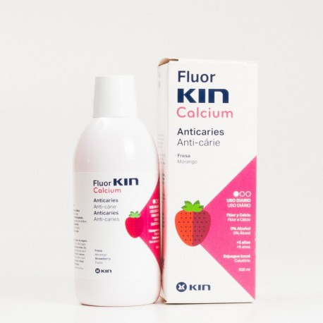 Fluor kin calcio colutorio fresa 500 mL