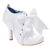 Abigails Party- white bridal lace up high heels