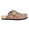 Glow Up- Pink leopard print flat slip on clogs