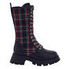 Thistle Street- Tartan lace up chunky soled boot