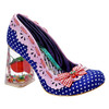 Ice Ice Berry- Navy polka dot high heel resin art shoes