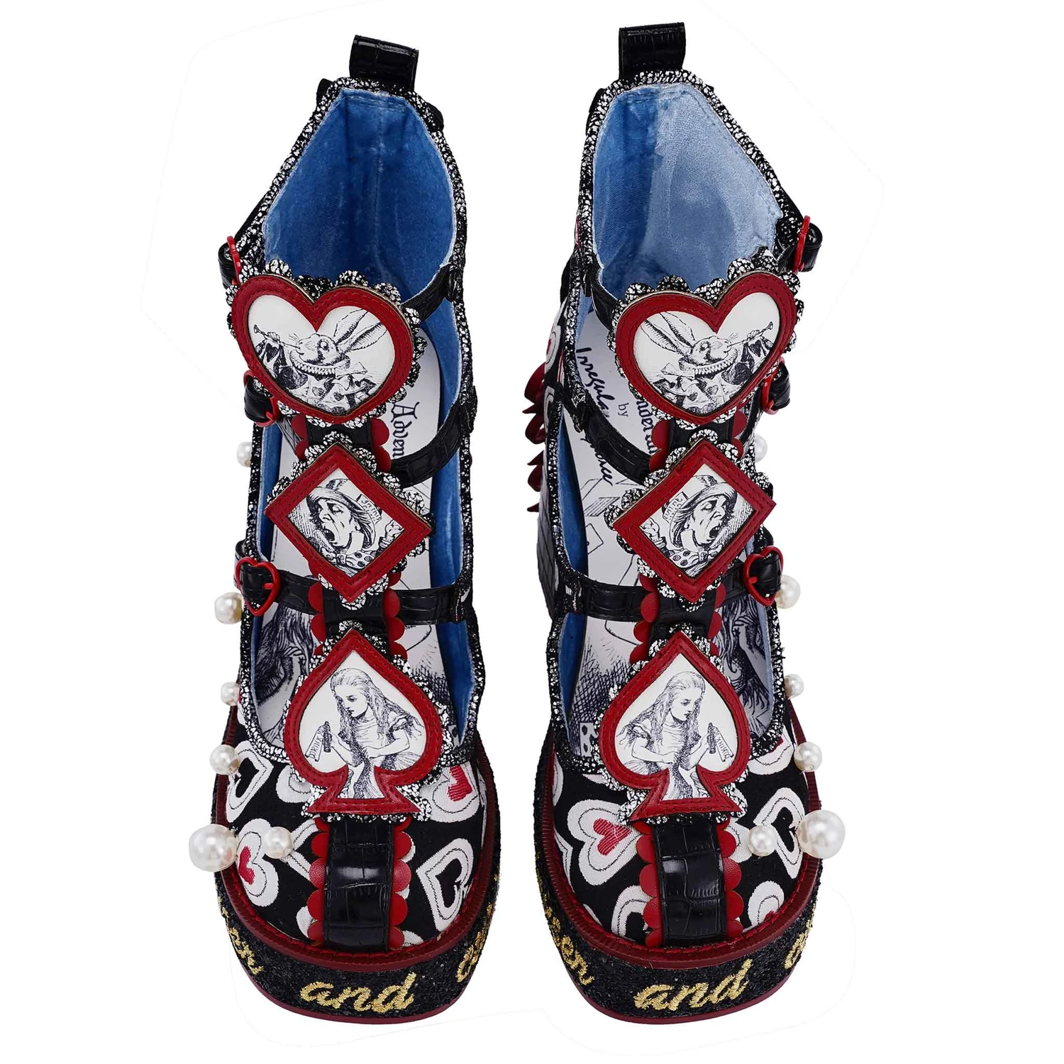 Irregular Choice Heart Breaker gotico tacco alto donna nero