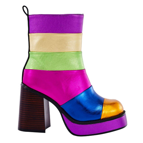 Spectrolite- Rainbow platform ankle boots