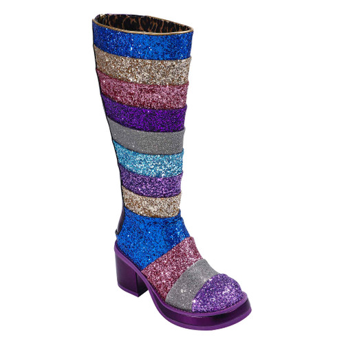 Ammonite Rainbow glitter calf high boots
