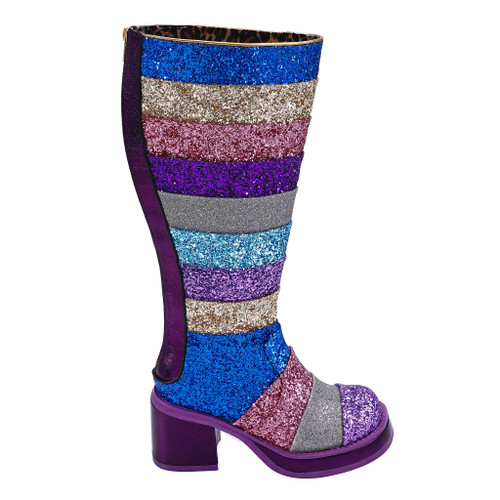 Ammonite Rainbow glitter calf high boots