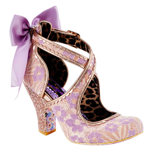 Pomp It Up- gold lace high heel