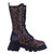 Thistle Street- leopard print sequinned calf boot with black chunky sole