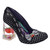 Ice Ice Berry- Black polka dot high heel resin art shoes